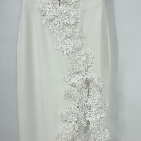 Elegant White Strapless Maxi Dress - Picture 8 of 16